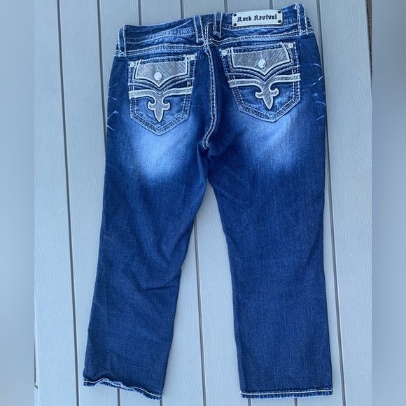 Rock Revival Women’s Porsha Easy Capri Denim Jeans - Size 29 style E8480EP - Picture 7 of 12